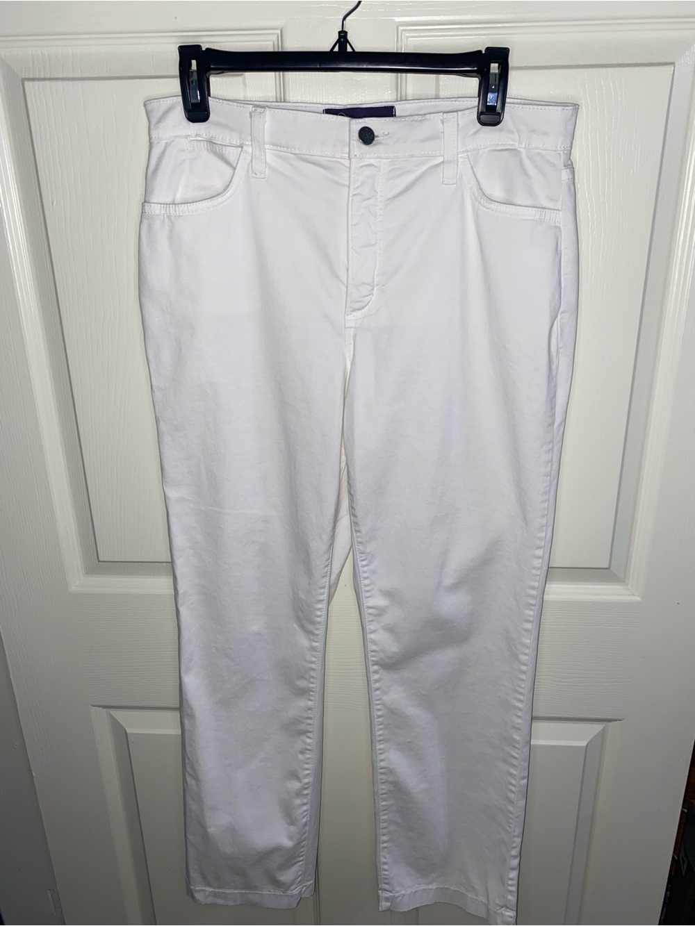 NYDJ Not Your Daughter’s Jeans White Stretch Denim Jeans Size 10 Rhinestone